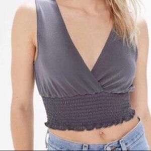 Dark Grey Crop Top from urban outfitters size small